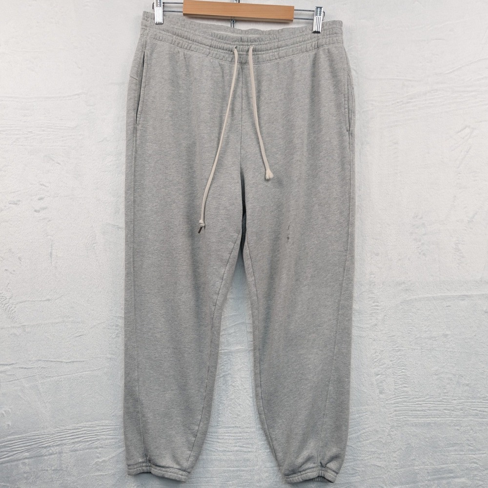 Aerie Sweatpants Women's Large Gray Loungewear Athleisure French Terry Relaxed